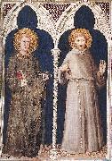 Simone Martini St Anthony and St Francis oil